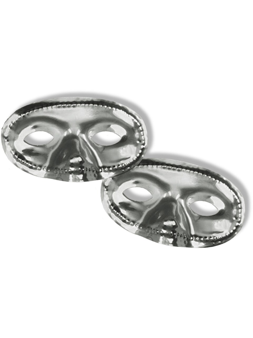 1 Metallic Silver Venetian Masquerade Ball Party Eye Half Mask Costume Accessory